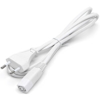 Witte voedingskabel 1,5m voor T5 LED buis – C7 Europlug