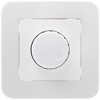 Inbouw LED-dimmer 1-300W 230V Druk/Draaiknop Wit