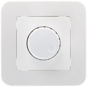 Inbouw LED-dimmer 1-300W 230V Druk/Draaiknop Wit