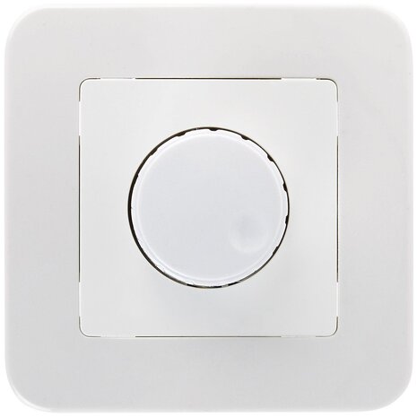 HLW LED Inbouw LED-dimmer 1-300W 230V Druk/Draaiknop Wit HLW LED Inbouw LED-dimmer 1-300W 230V Druk/Draaiknop Wit