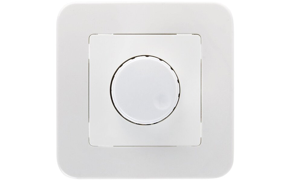 HLW LED Inbouw LED-dimmer 1-300W 230V Druk/Draaiknop Wit