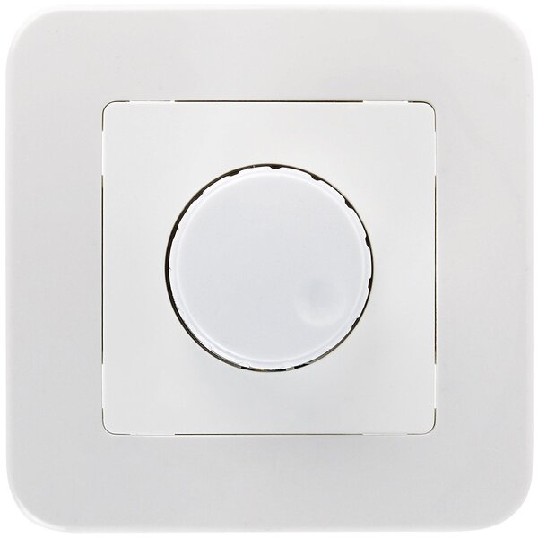 HLW LED Inbouw LED-dimmer 1-300W 230V Druk/Draaiknop Wit HLW LED Inbouw LED-dimmer 1-300W 230V Druk/Draaiknop Wit