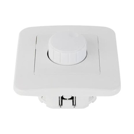 HLW LED Inbouw LED-dimmer 1-300W 230V Druk/Draaiknop Wit HLW LED Inbouw LED-dimmer 1-300W 230V Druk/Draaiknop Wit