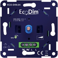 EcoDim ECO-DIM.04 LED-dimmer 0–150W (tot 8 lampen)