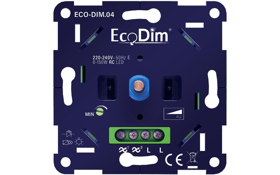 EcoDim EcoDim ECO-DIM.04 LED-dimmer 0–150W (tot 8 lampen) EcoDim EcoDim ECO-DIM.04 LED-dimmer 0–150W (tot 8 lampen)
