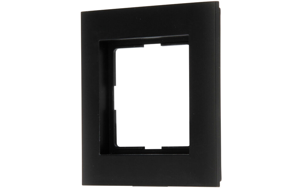 KOPP KOPP Athenis HK07 afdekraam 1-voudig mat zwart 83x83mm