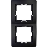 KOPP Paris HK05 2-voudig afdekraam mat zwart 150x83 mm