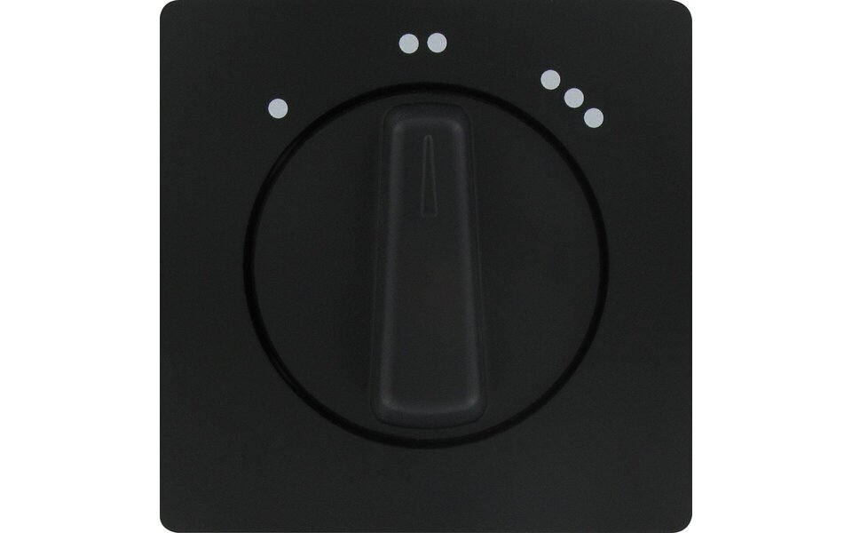 KOPP Mat zwarte afdekplaat 70x70 voor 3-standen & ventilator