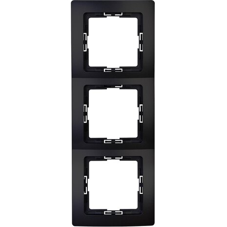 KOPP Paris HK05 3-voudig afdekraam mat zwart inbouw voor LED