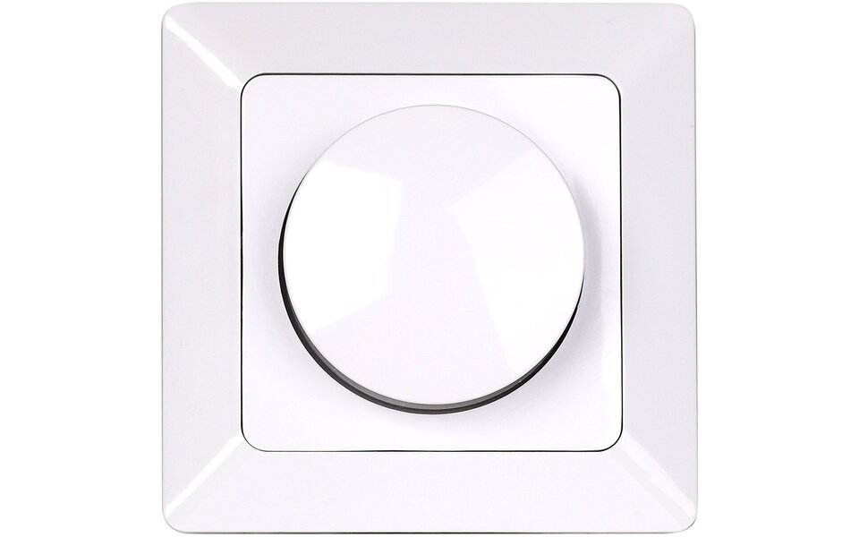 HLW LED Aigi LED inbouwdimmer glanzend wit 3-60W 230V druk/draaiknop HLW LED Aigi LED inbouwdimmer glanzend wit 3-60W 230V druk/draaiknop