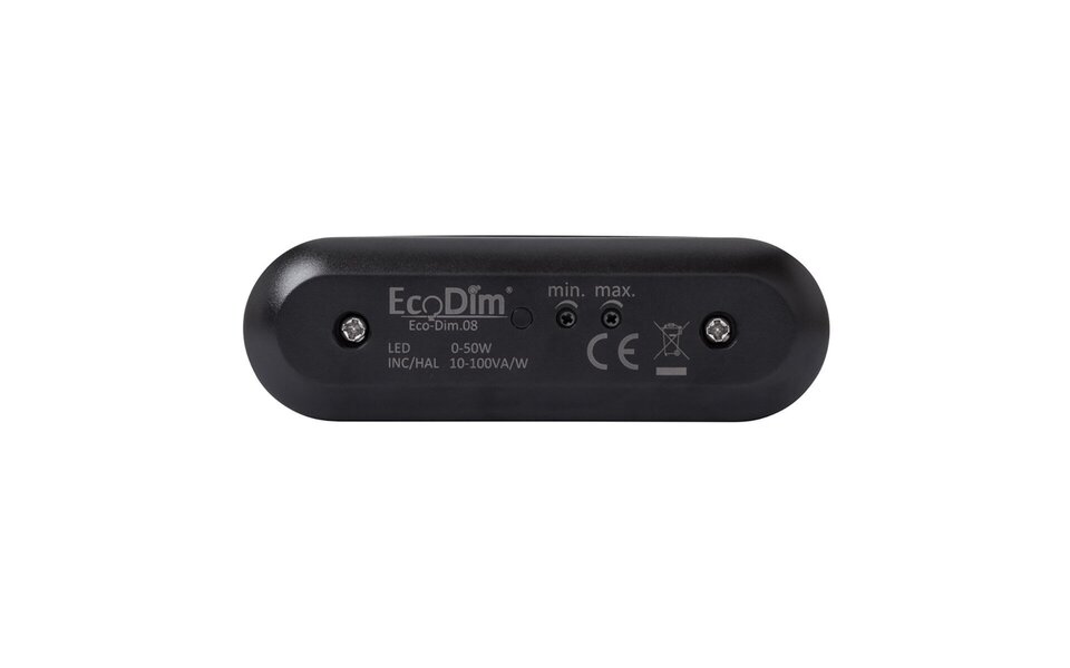 EcoDim EcoDim LED Snoerdimmer 0-50W - compacte zwarte dimmer
