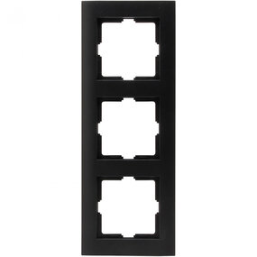 KOPP Athenis 3-voudig afdekraam mat zwart RAL9005 KOPP Athenis 3-voudig afdekraam mat zwart RAL9005