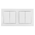 Aigi Cika 2-voudige wisselschakelaar 4-knop Wit 230V LED