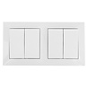 HLW LED Aigi Cika 2-voudige wisselschakelaar 4-knop Wit 230V LED