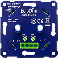 EcoDim LED DUO Dimmer 2x0–100W – inbouw & opbouw
