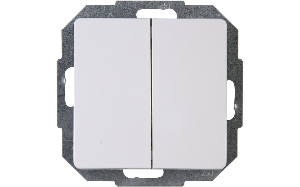 KOPP KOPP Serieschakelaar 2‑voudig Arctic Glans Wit 10A