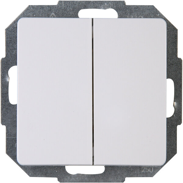 KOPP KOPP Serieschakelaar 2‑voudig Arctic Glans Wit 10A