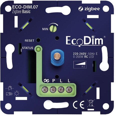 EcoDim Smart WiFi ZigBee LED-dimmer 0-200W (RC)
