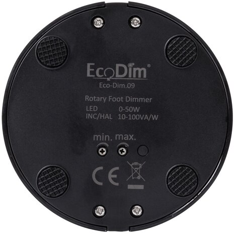 EcoDim EcoDim LED vloerdimmer 0–50W mat zwart — RC dimmer EcoDim EcoDim LED vloerdimmer 0–50W mat zwart — RC dimmer