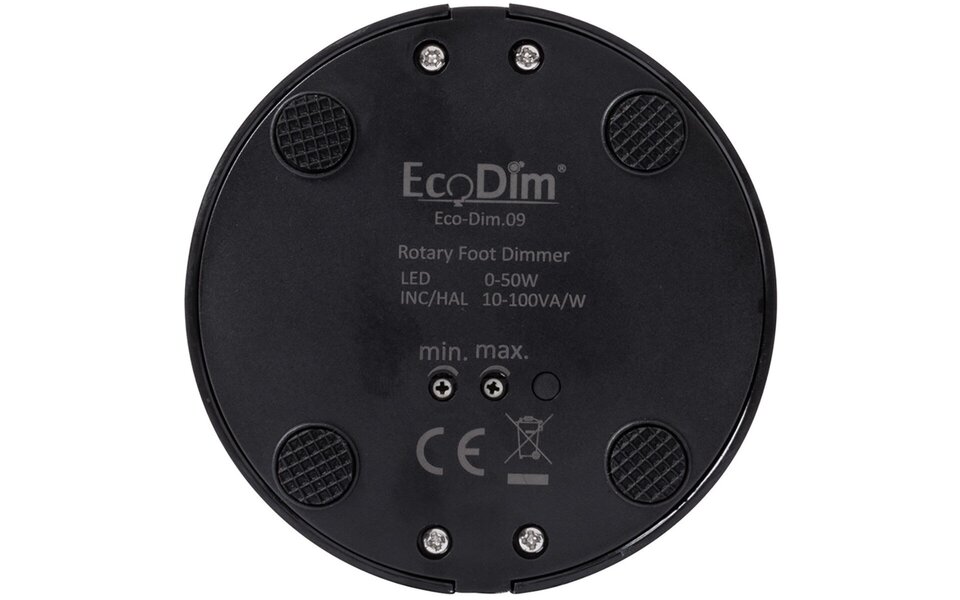 EcoDim EcoDim LED vloerdimmer 0–50W mat zwart — RC dimmer EcoDim EcoDim LED vloerdimmer 0–50W mat zwart — RC dimmer
