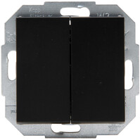 KOPP Athenis HK07 dubbele serieschakelaar inbouw mat zwart