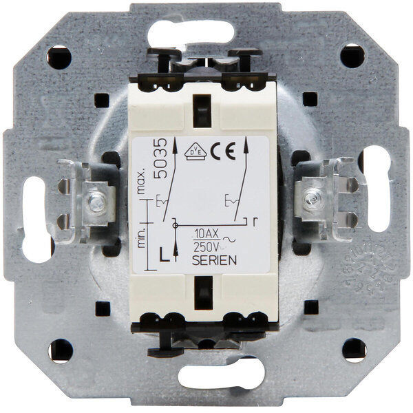 KOPP KOPP Athenis HK07 dubbele serieschakelaar inbouw mat zwart