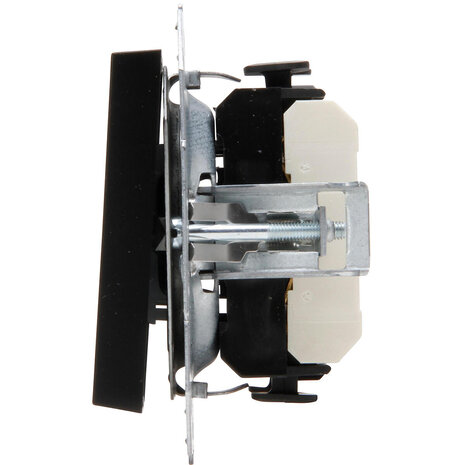 KOPP KOPP Athenis HK07 dubbele serieschakelaar inbouw mat zwart