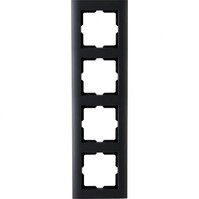 KOPP Athenis 4-voudig afdekraam mat zwart RAL 9005