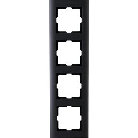 KOPP Athenis 4-voudig afdekraam mat zwart RAL 9005 KOPP Athenis 4-voudig afdekraam mat zwart RAL 9005