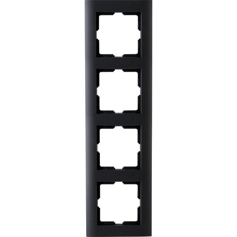 KOPP Athenis 4-voudig afdekraam mat zwart RAL 9005 KOPP Athenis 4-voudig afdekraam mat zwart RAL 9005