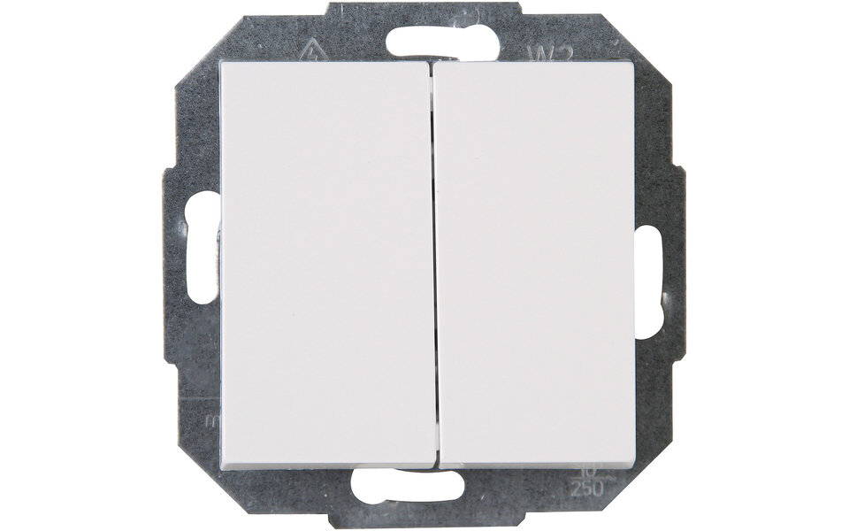 KOPP KOPP Athenis HK07 - 2-knops dubbele schakelaar wit LED