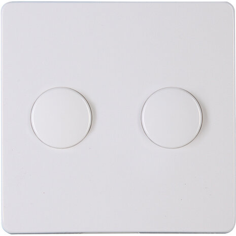 KOPP Paris HK05 DUO Dimmer Afdekplaat Glanzend Wit KOPP Paris HK05 DUO Dimmer Afdekplaat Glanzend Wit