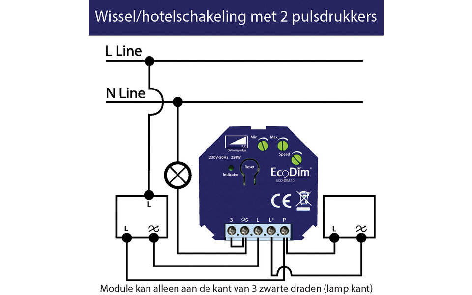 EcoDim EcoDim Zigbee LED Inbouwdimmer 0–250W (2-draads) EcoDim EcoDim Zigbee LED Inbouwdimmer 0–250W (2-draads)