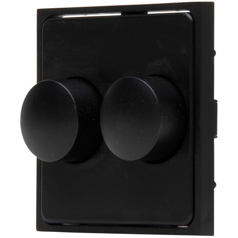 KOPP KOPP Athenis HK07 DUO Dimmer Afdekplaat Mat Zwart KOPP KOPP Athenis HK07 DUO Dimmer Afdekplaat Mat Zwart