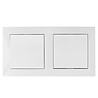 2-voudige wisselschakelaar 2-knops wit LED 230V 2-voudige wisselschakelaar 2-knops wit LED 230V
