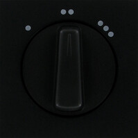 KOPP Athenis HK07 afdekplaat mat zwart 3-standen/ventilator