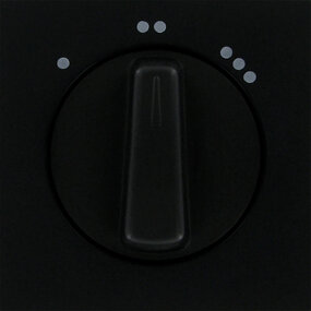 KOPP Athenis HK07 afdekplaat mat zwart 3-standen/ventilator KOPP Athenis HK07 afdekplaat mat zwart 3-standen/ventilator