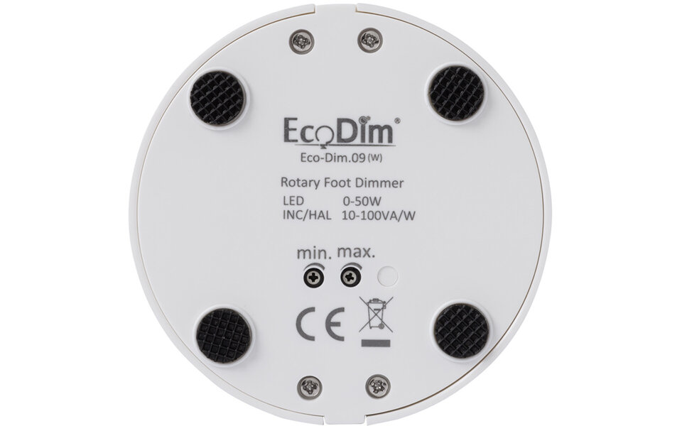 EcoDim EcoDim LED-dimmer 0-50W mat wit | Druk-/draaiknop