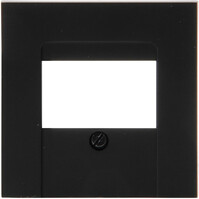 KOPP Afdekplaat Mat Zwart HK07 1–3 TAE/2 USB 70×70×10 mm