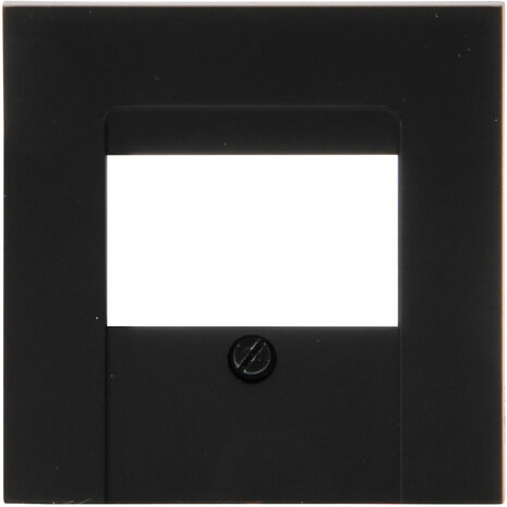 KOPP KOPP Afdekplaat Mat Zwart HK07 1–3 TAE/2 USB 70×70×10 mm