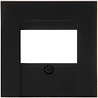 KOPP KOPP Afdekplaat Mat Zwart HK07 1–3 TAE/2 USB 70×70×10 mm