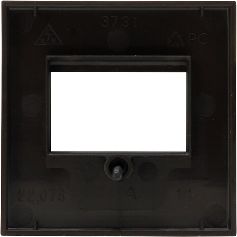 KOPP KOPP Afdekplaat Mat Zwart HK07 1–3 TAE/2 USB 70×70×10 mm