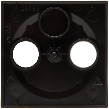 KOPP KOPP Athenis HK07 coax afdekplaat tv/radio mat zwart KOPP KOPP Athenis HK07 coax afdekplaat tv/radio mat zwart