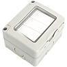 HLW LED 3-knops wisselschakelaar LED IP55 matgrijs 230V