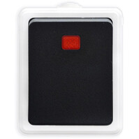 Matgrijze wisselschakelaar 1-knop IP54 LED 230V