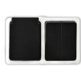 Grijs schakelmateriaal met enkel stopcontact & 2-knops wissel