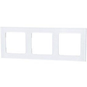Afdekraam Aigi Jura 3‑voudig glas wit mat - voor LED