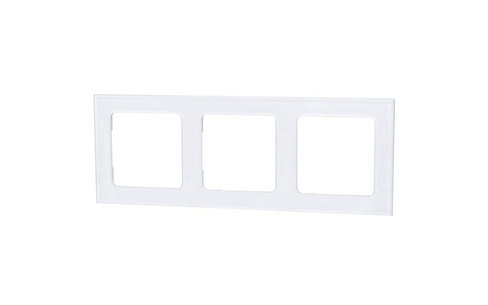 HLW LED Afdekraam Aigi Jura 3‑voudig glas wit mat - voor LED