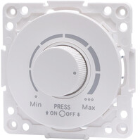 LED Dimmer Aigi Jura 3-100W Wit Mat - Druk- en Draaiknop LED Dimmer Aigi Jura 3-100W Wit Mat - Druk- en Draaiknop
