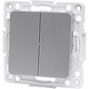 Wisselschakelaar Aigi Jura 1x dubbel zilver 250V 10A
